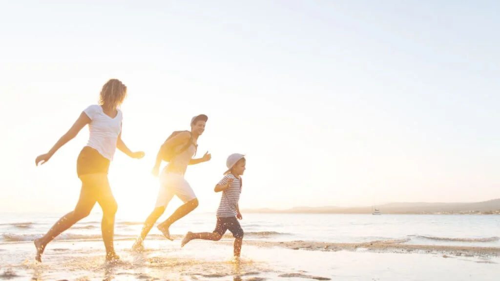 Familie am Strand
